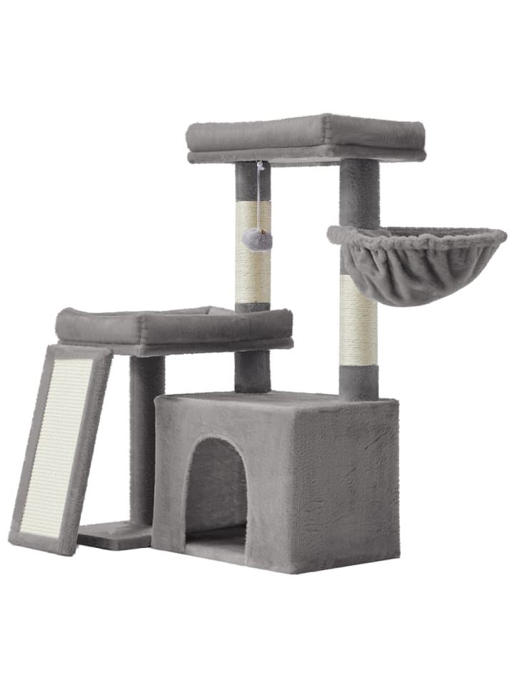 Katzenbaum Clawfy in Hellgrau - (B)58.9 x (H)85.8 x (T)92.5 cm