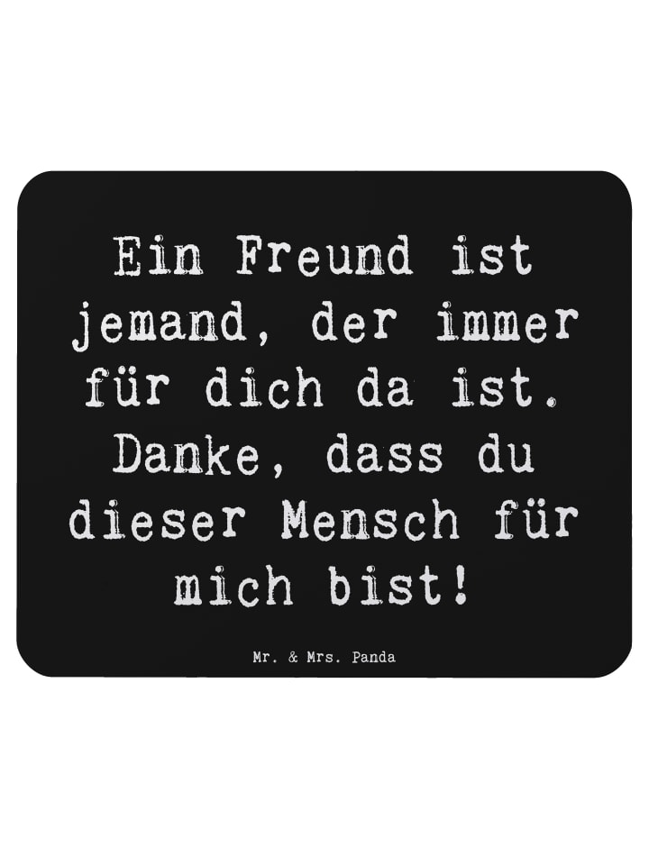 Mousepad Spruch Freund fürs Leben mit Spruch in Schwarz