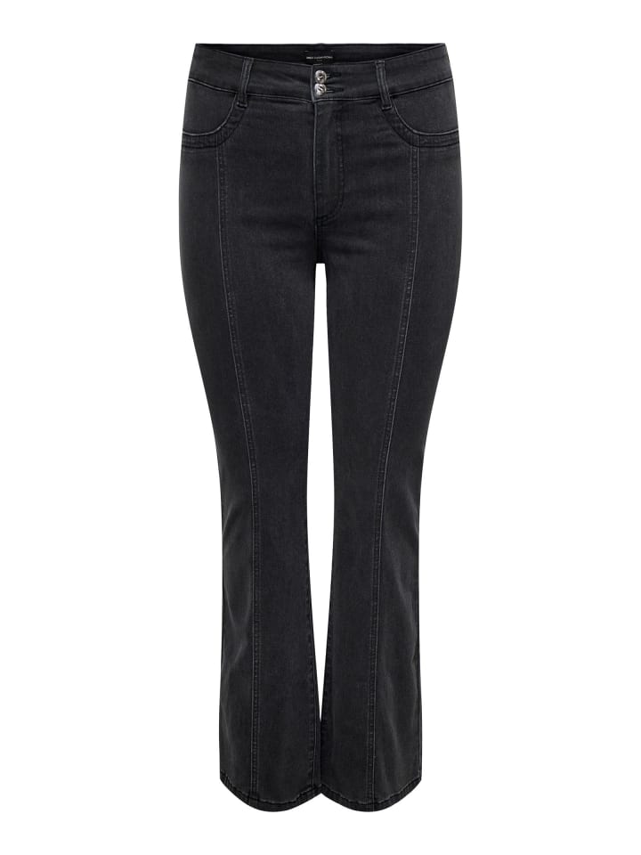 Flared fit jeans in Washed Black