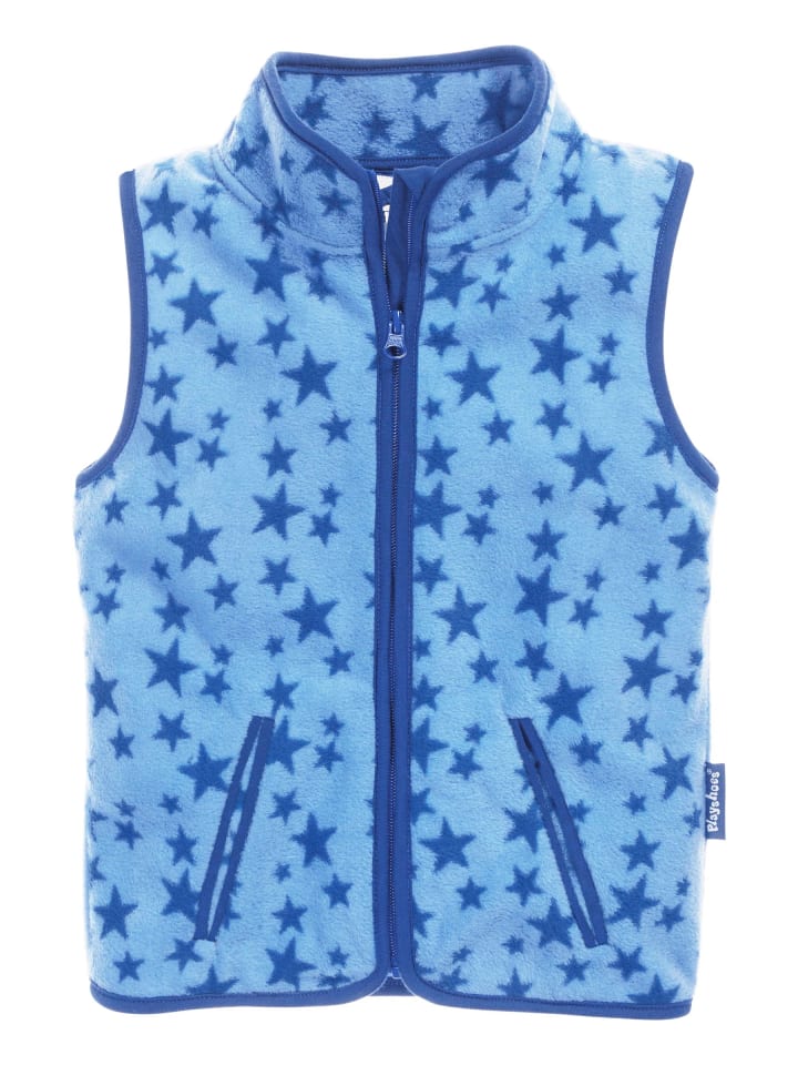 Fleece-Weste Sterne in Blau