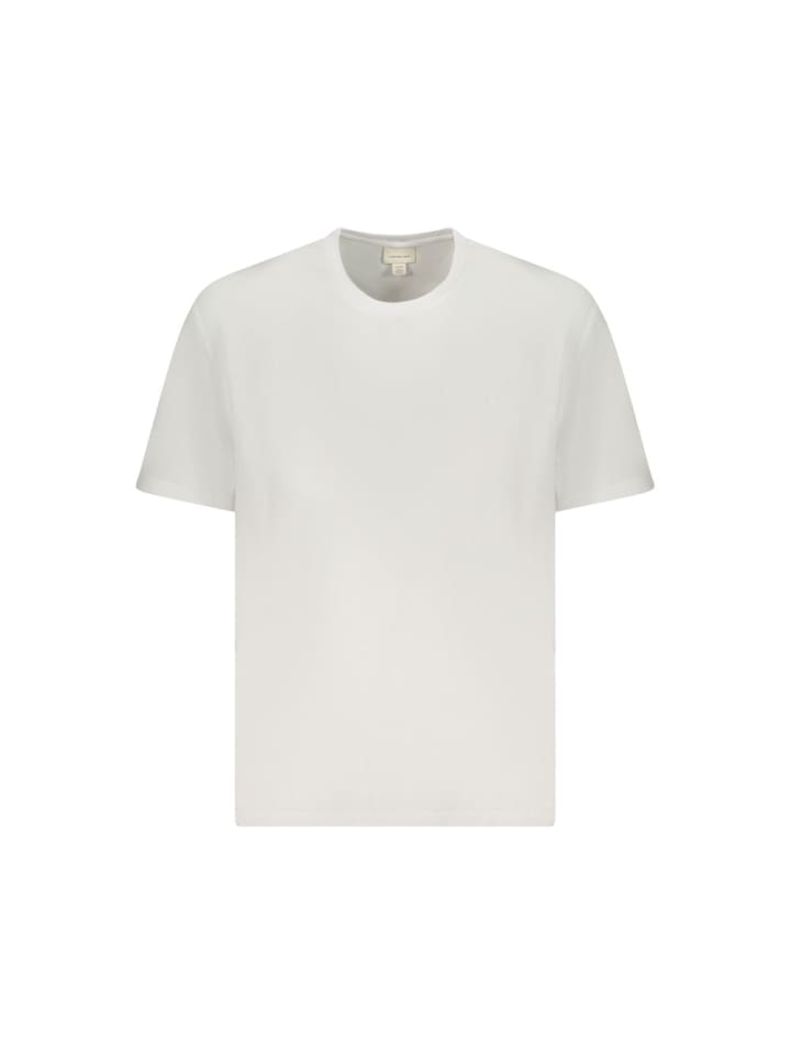 Weiß Baumwolle Herren T-Shirt