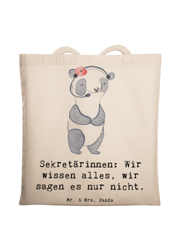 Tote Bag Sekretärin Geheimnisträgerin mit Spruch in Creme