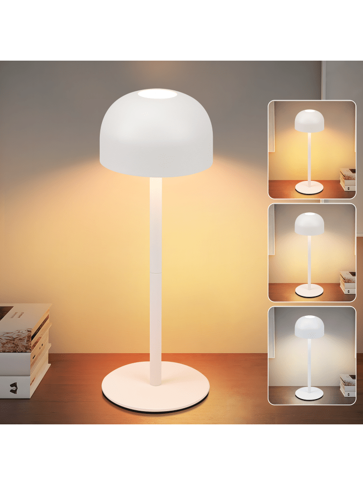 Tischleuchte LED in weiß Touch Dimmbar Tragbare Kabellos