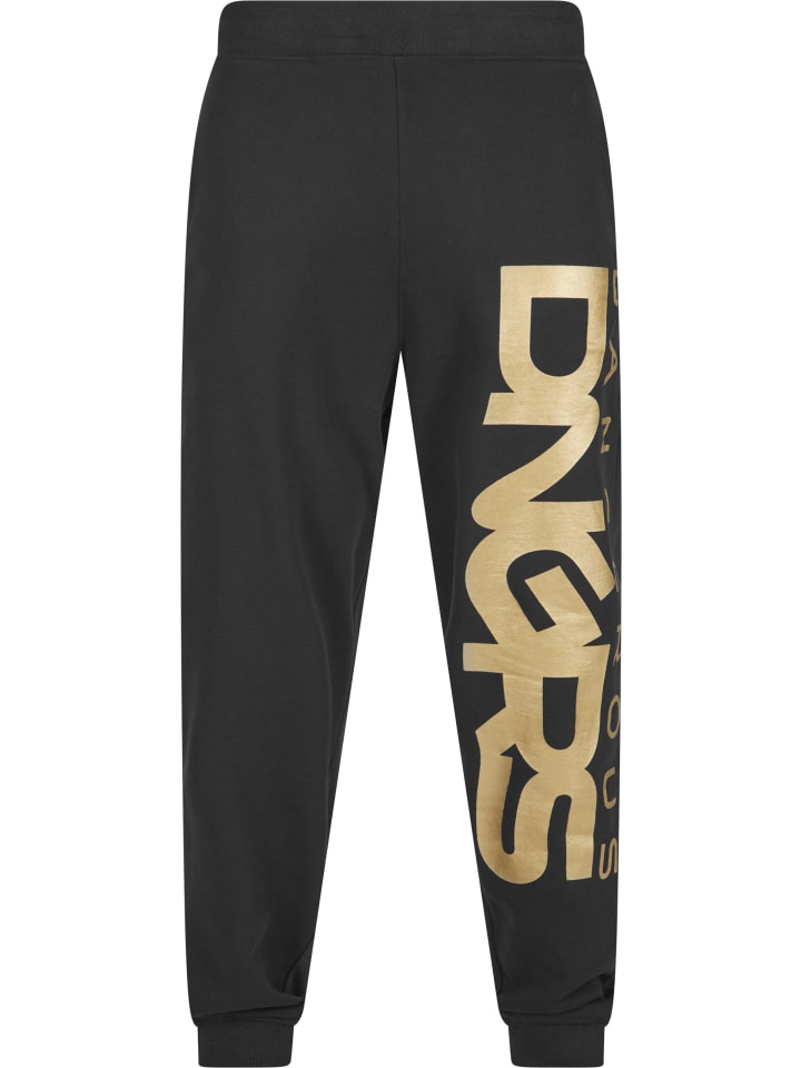 Trousers - Sweat in black/gold
