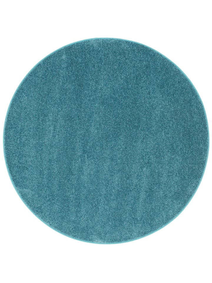 Hochflor Velours Teppich Mona Rund in Grijs