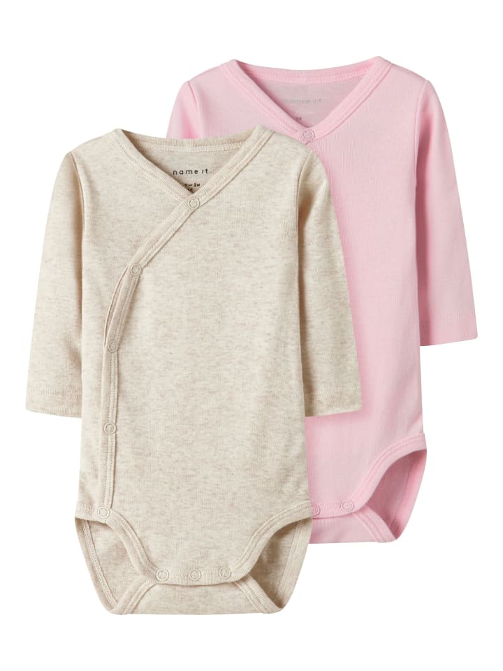 Wickelbodys 2er Pack NBNBODY 2P LS WRAP in parfait pink