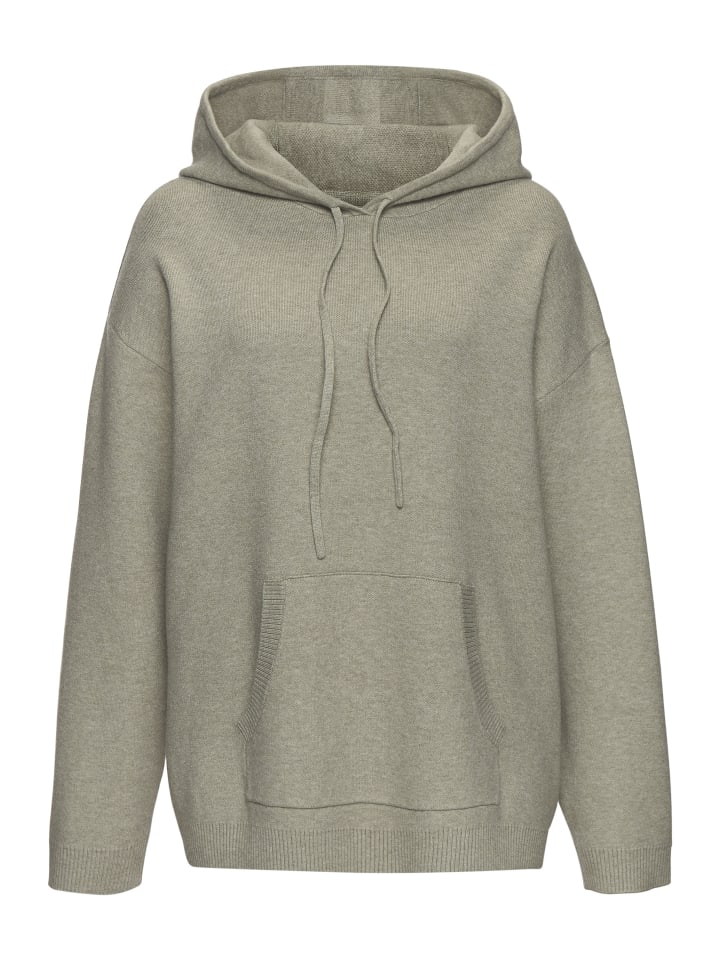 Hoodie in oliv meliert