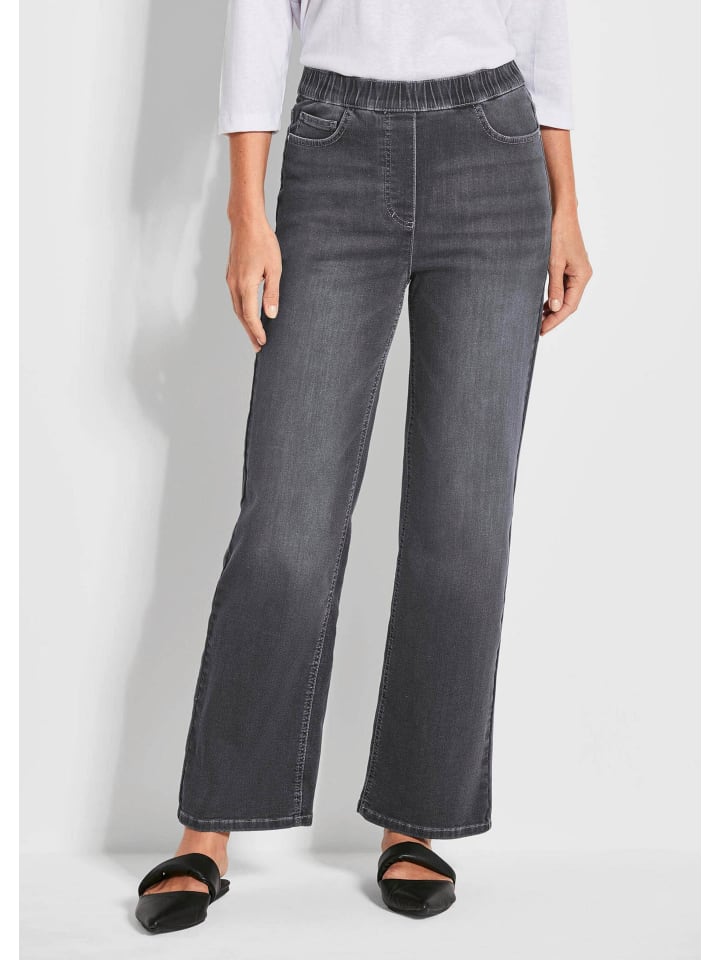 Kurzgröße: Bequeme Jeanshose VERA in grau