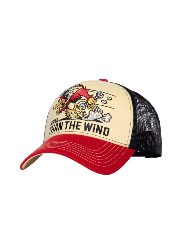 King Kerosin Trucker Cap Faster Than The Wind in beige