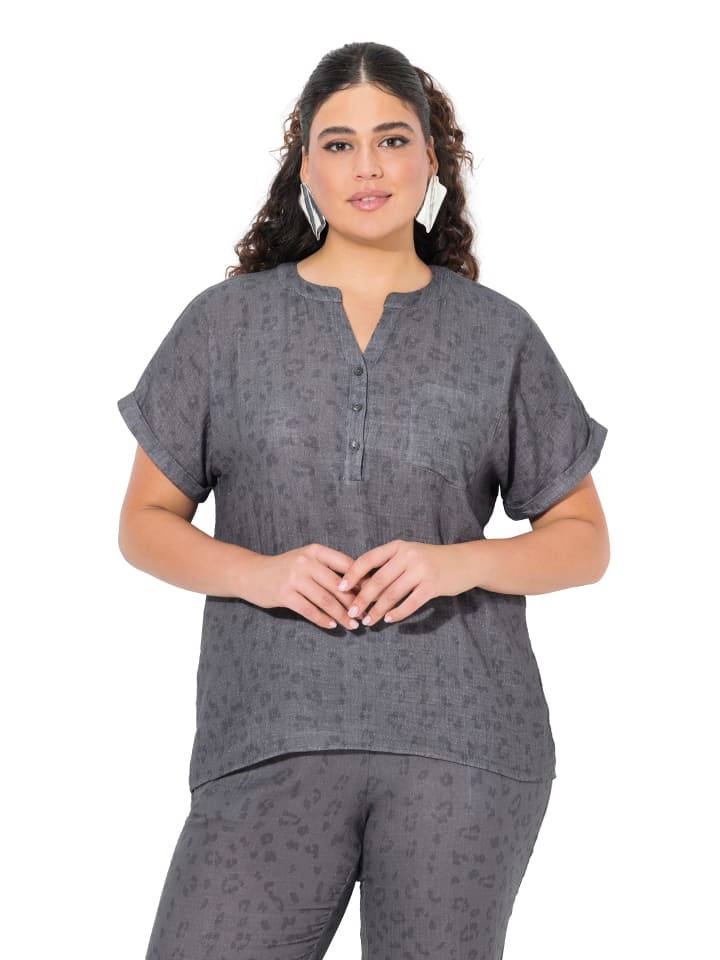 Bluse in graphitgrau