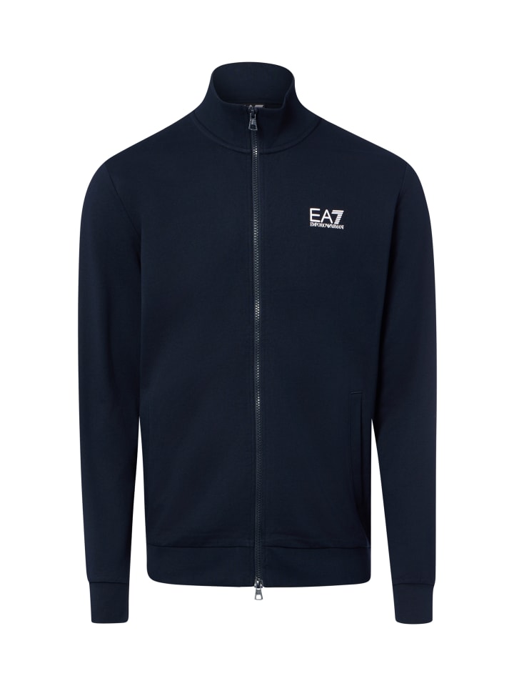 Sweatjacke in marine - 0001