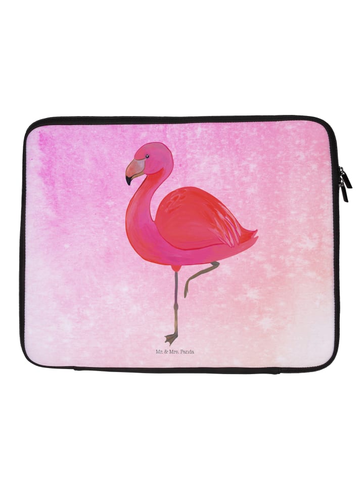 Laptoptasche Flamingo Classic ohne Spruch in Aquarell Pink