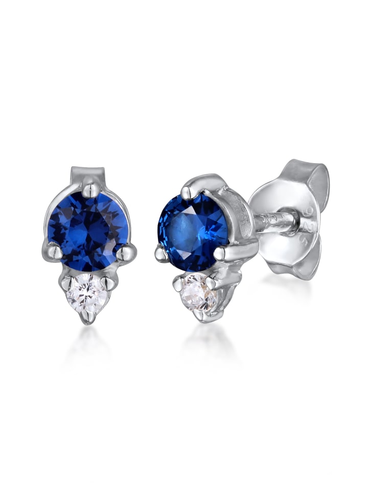 Ohrringe 925 Sterling Silber in Blau