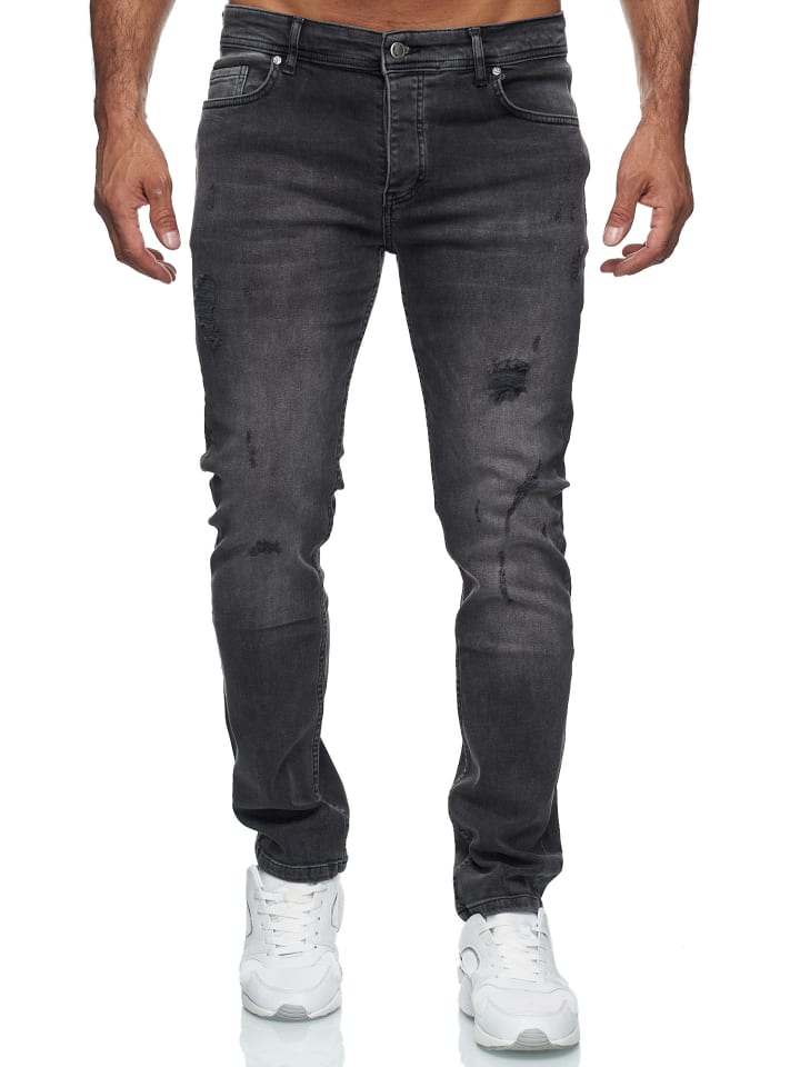 Jeans Destroyed Stretch Denim in schwarz