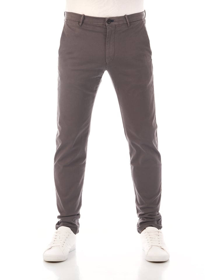 Stoffhose / Chino Steen slim in Braun