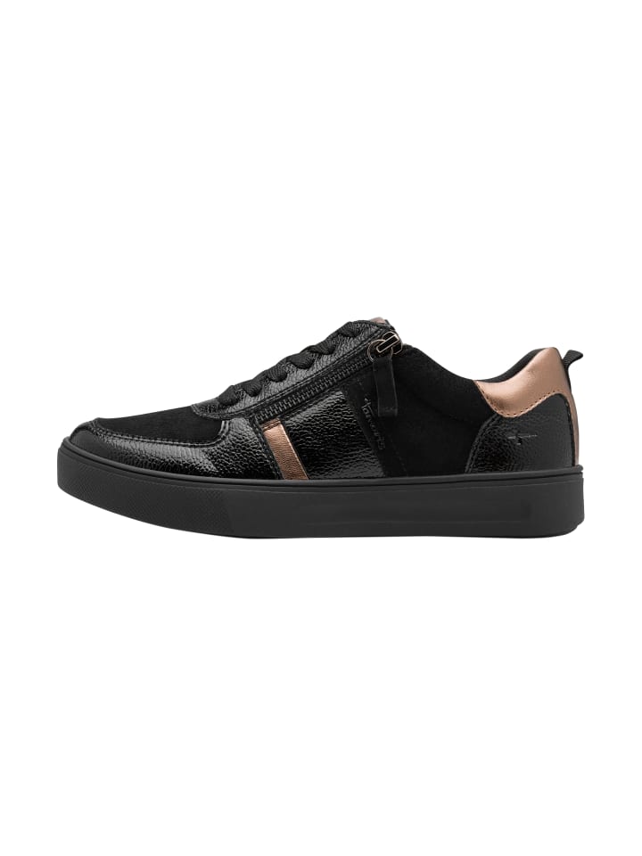 Niedrige Sneaker aus Leder Schwarz