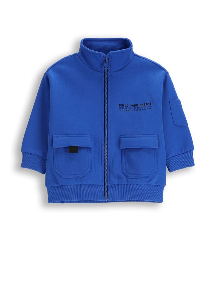 Reißverschlussjacke in kobaltblau