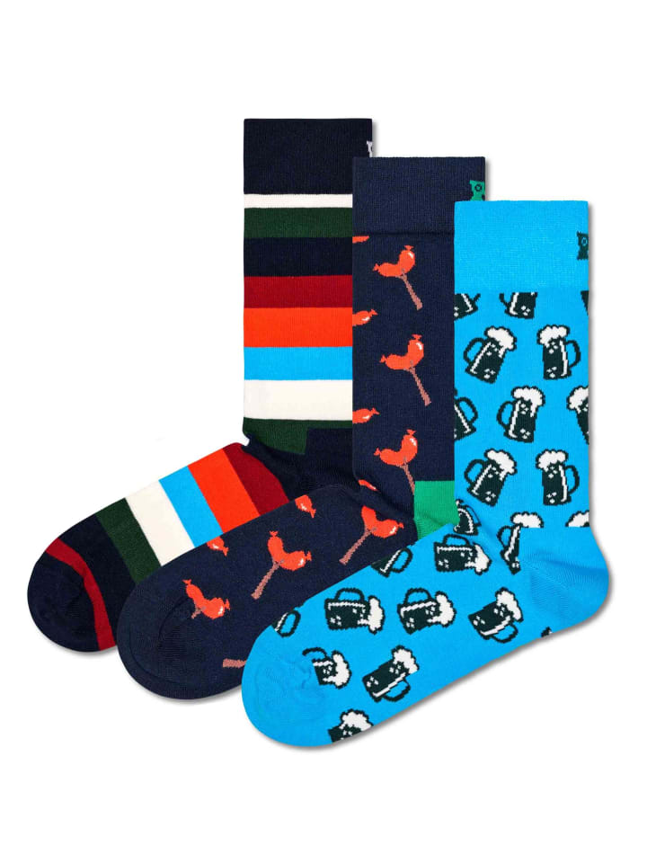 Socken 3er Pack in Wurst And Beer