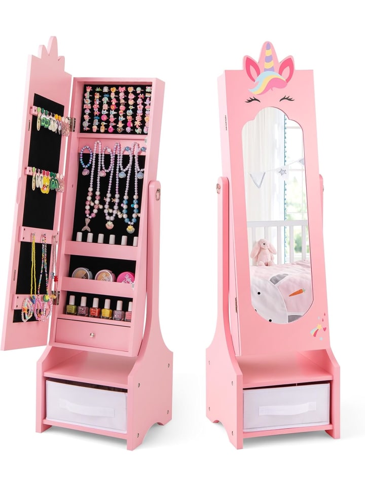 Kinder Schmuckschrank in Rosa
