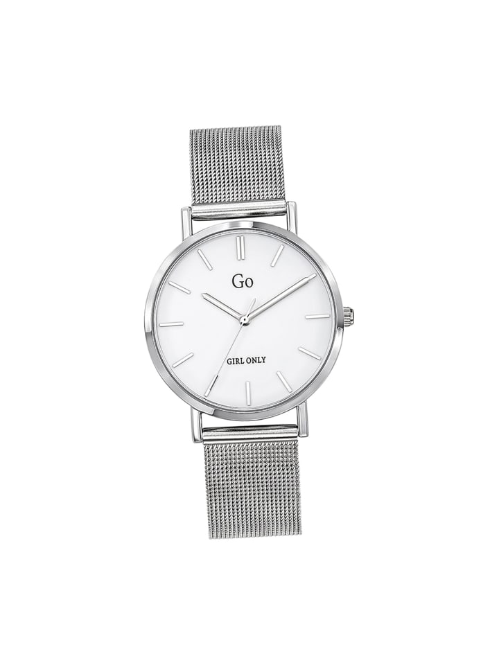Armbanduhr-Analog silber mittel (ca. 32mm) Girl Only GO