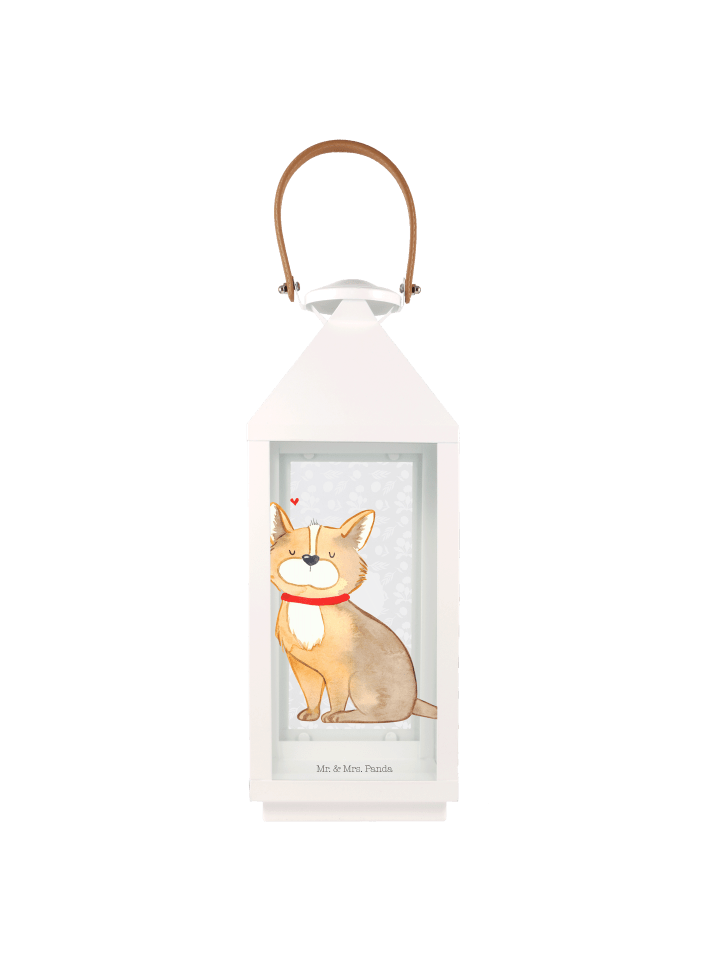 Laterne Hund Glück ohne Spruch in Transparent