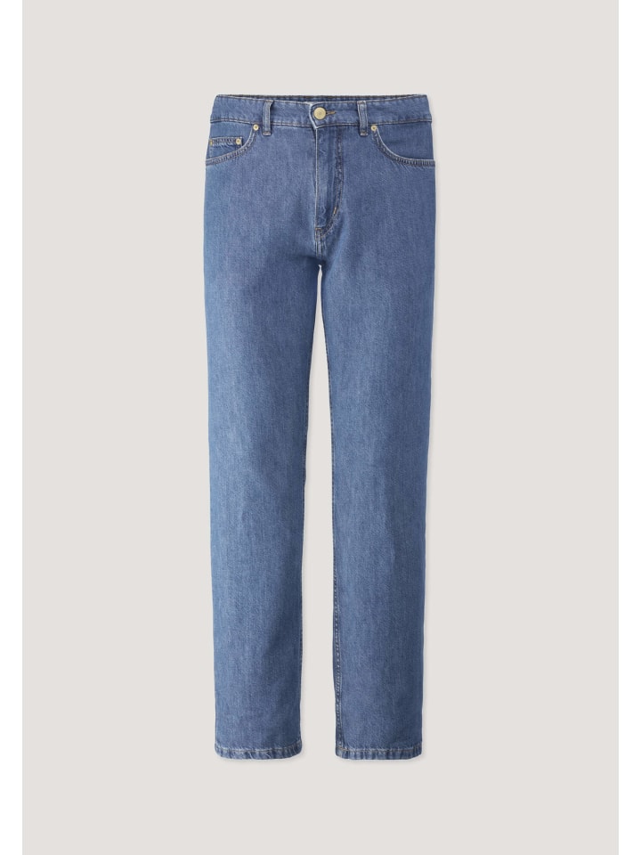 Hessnatur Jeans BEN Regular Straight aus Bio-Denim mit TENCEL™ Lyocell und Leinen in medium blue