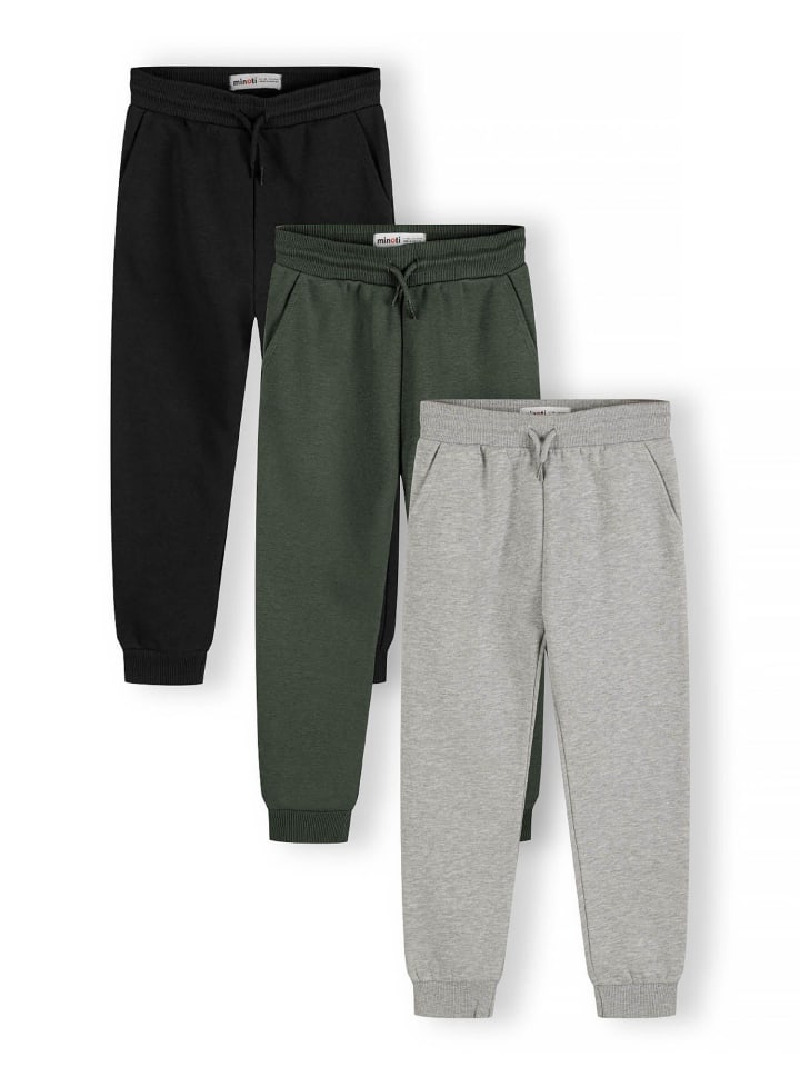 3-tlg. Set: Trainingshose 27fleece36 in schwarz
