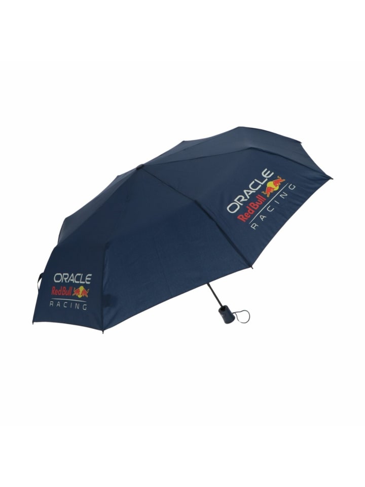 Red Bull Regenschirm – Eleganter schwarzer Schirm mit Logo in schwarz