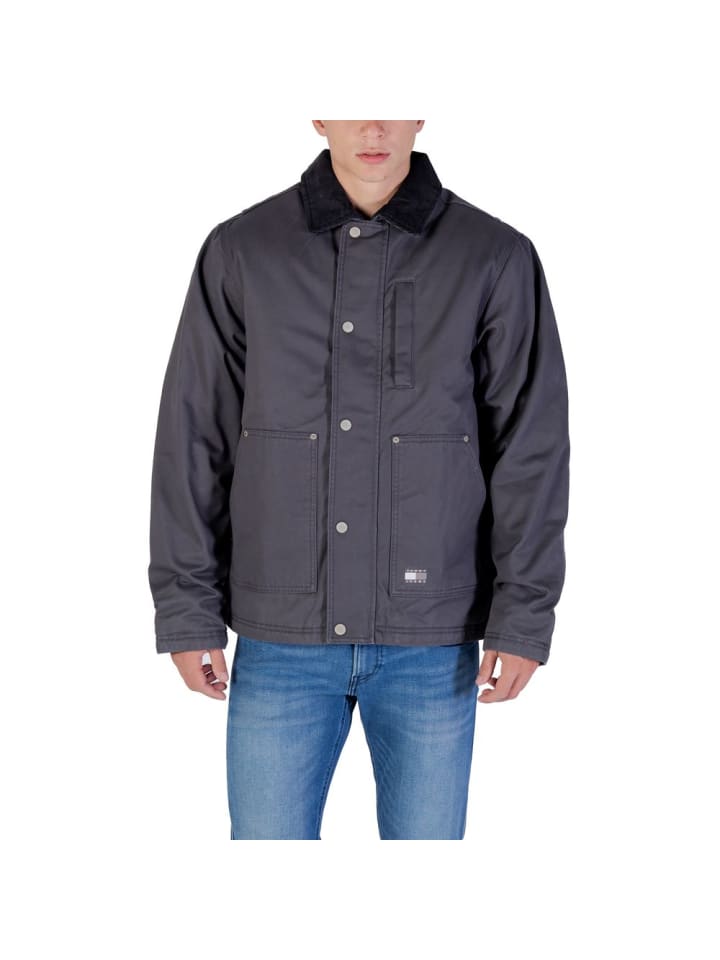Grau Recycelte Baumwolle Jeansjacke