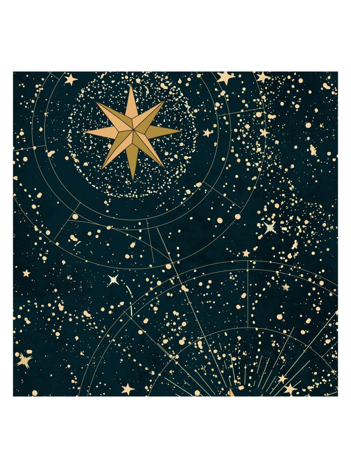 Tapete Sterne in Blau - (W) 200 × (L) 280 cm