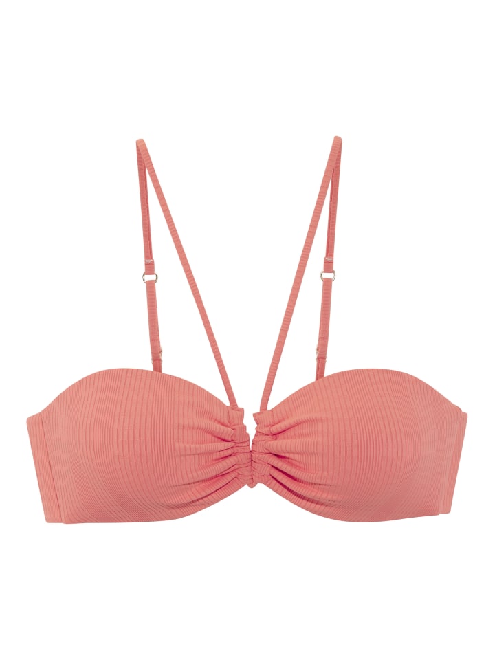 Bandeau-Bikini-Top in apricot
