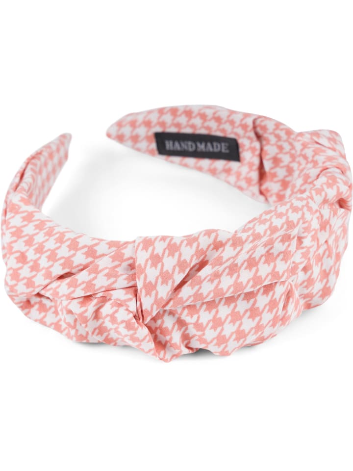 Haarreif in Apricot-Weiß