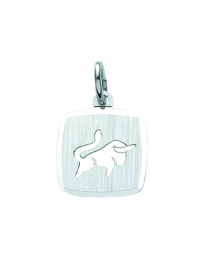 Damen & Herren 925 Silber Sternzeichen Anhänger Stier in silber