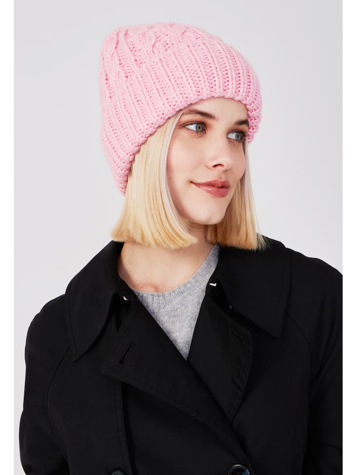 Strickbeanie gefüttert in Rosa