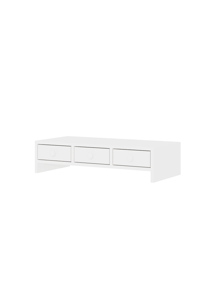 Monitorständer in Weiß - (B)51 x (H)12,5 x (T)24 cm