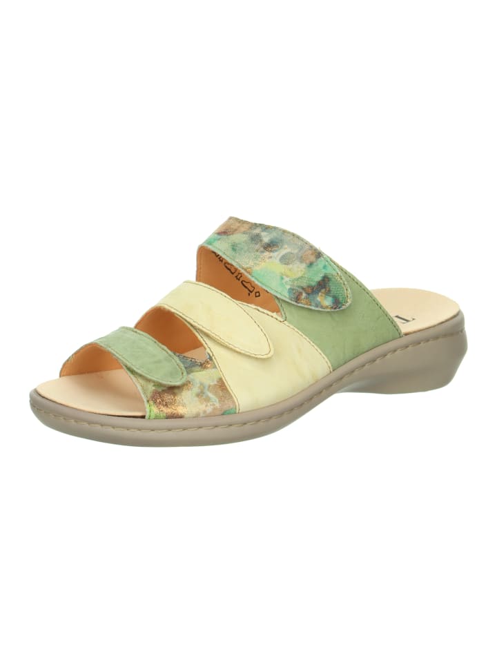 Tieffußbett Pantolette CAMILLA DAMEN in Aloe/Kombi