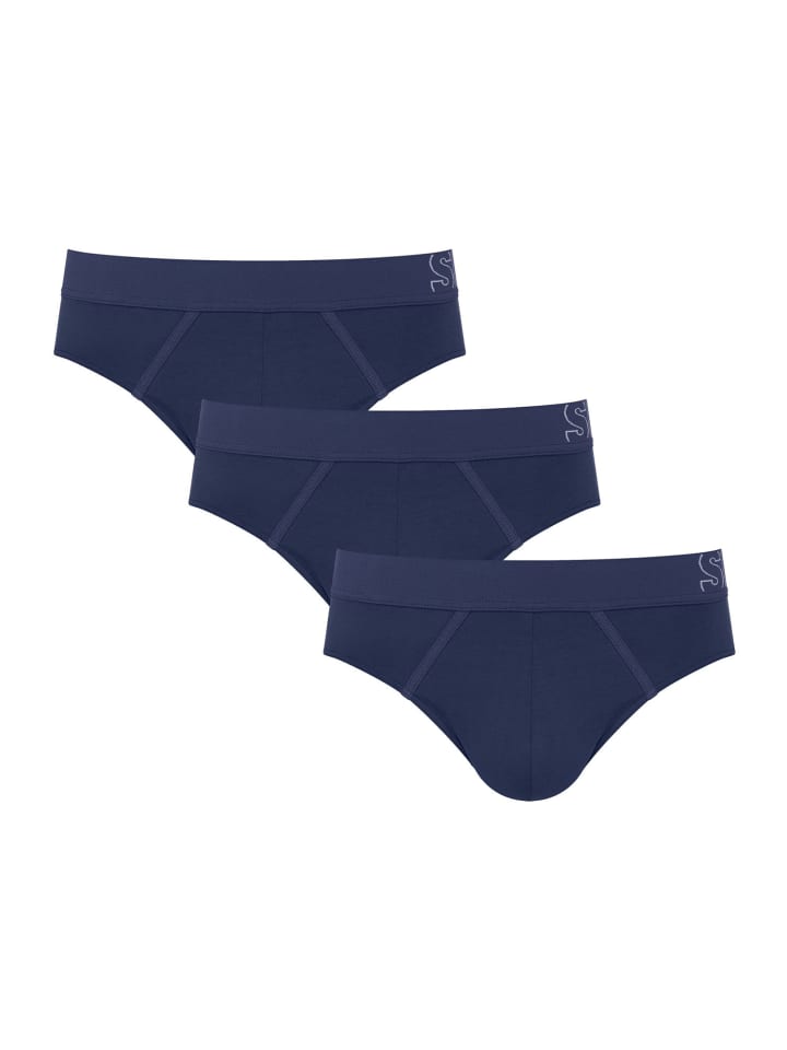 Slip Briefs in BLUE BLACK