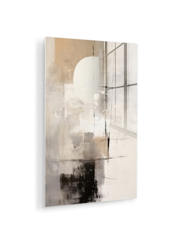 Acrylglasbild Abstrakte Kunst weiß schwarz