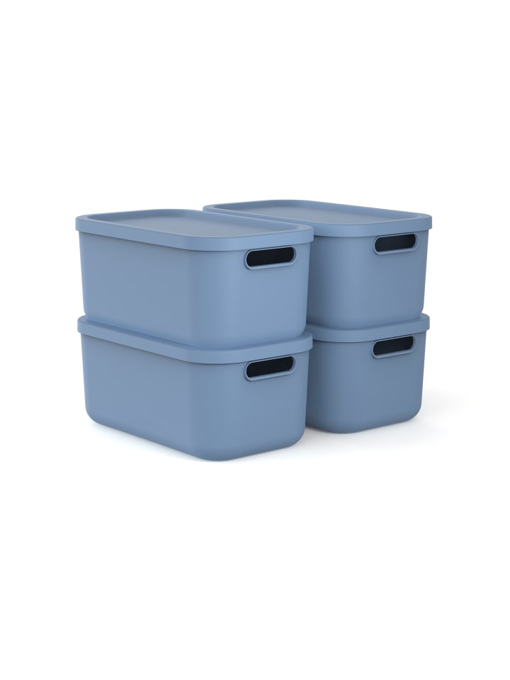 Aufbewahrungsbox 4er Set 12 l ALBULA LIGHT