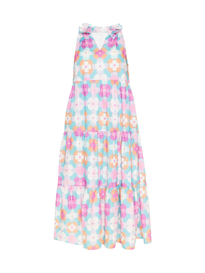 Women Dress in multicolour sky blue