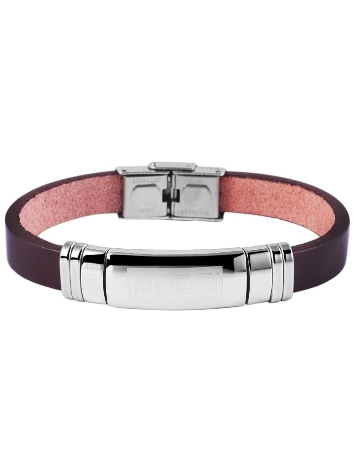 Herren Armband aus Leder 21,7 cm in braun