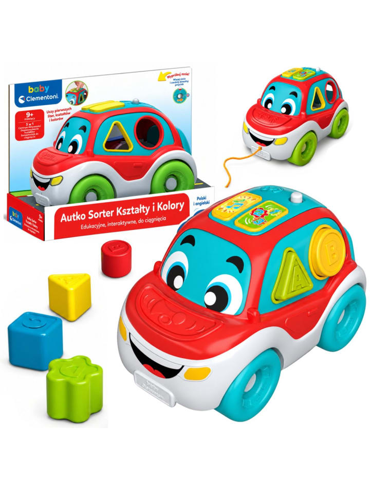 Interaktives Auto mit Formen- und Farbensortierer (Polnisch &