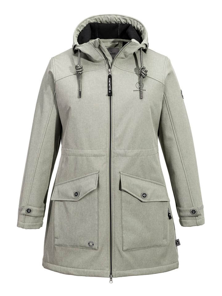 Softshelljacke "Goldhaar Emmy" in olive melange
