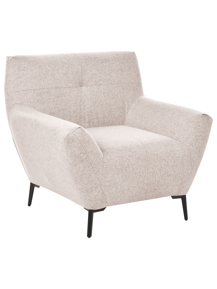 Sessel LAKENE in Beige/Schwarz - (W) 94 x (H) 88 x (L) 88 cm