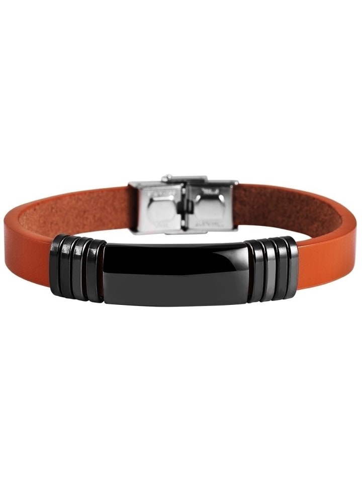 Unisex Armband aus Leder 21 cm in braun