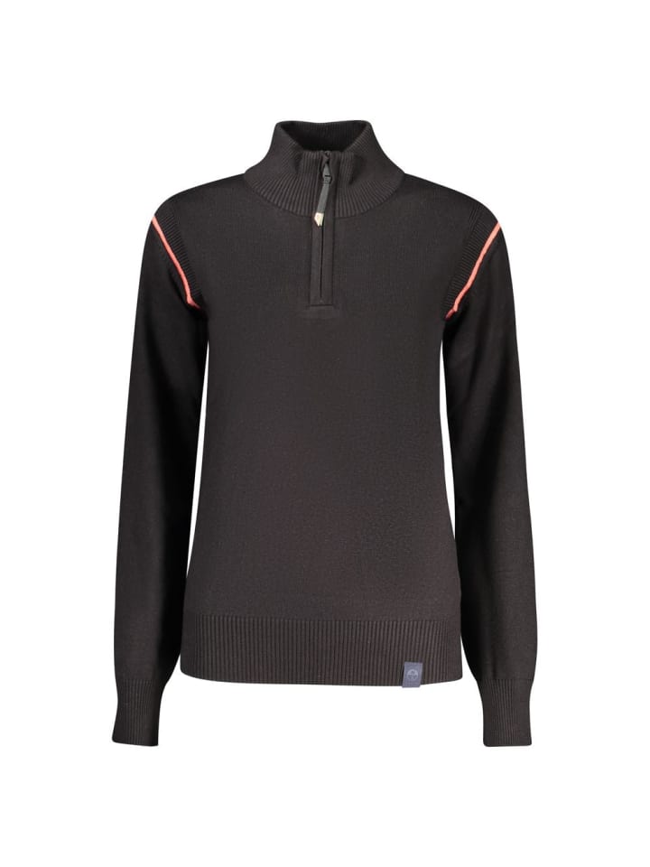 Schwarz Viskose Damen Pullover