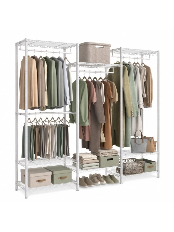 Kleiderschrank Dalten in Weiß - (B)174 x (H)178 x (T)40 cm