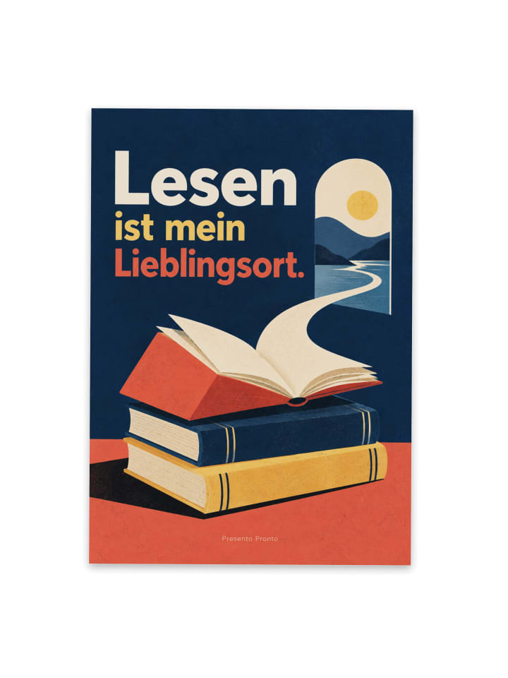 Grußkarte Buch modern Design mit Spruch in Weiß