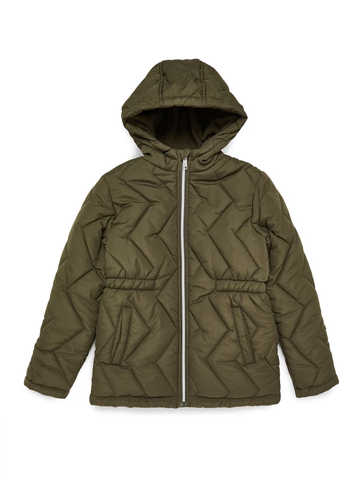 Winterjacke THB Quilted Hooded Jacket Ziggy in Khaki