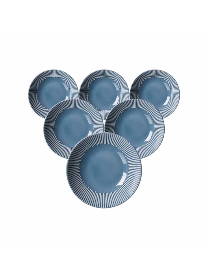 6er Set Suppenteller Banda in Blau ø 20 cm